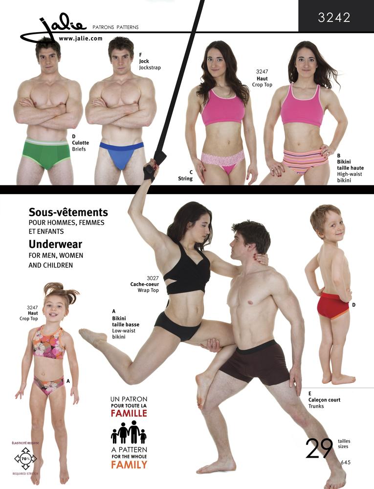 Sewing Pattern Underwear for Men, Women, and Children by Jalie