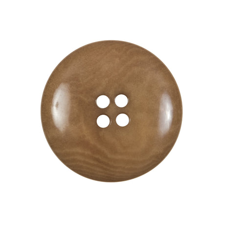 Dark Tan Horn 4-Hole Button - 40L/25.5mm