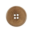 Dark Tan Horn 4-Hole Button - 40L/25.5mm