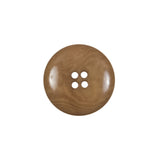 Dark Tan Horn 4-Hole Button - 32L/20mm