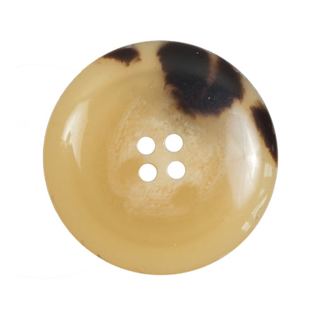 Tan and Brown Plastic 4-Hole Button - 45L/29mm