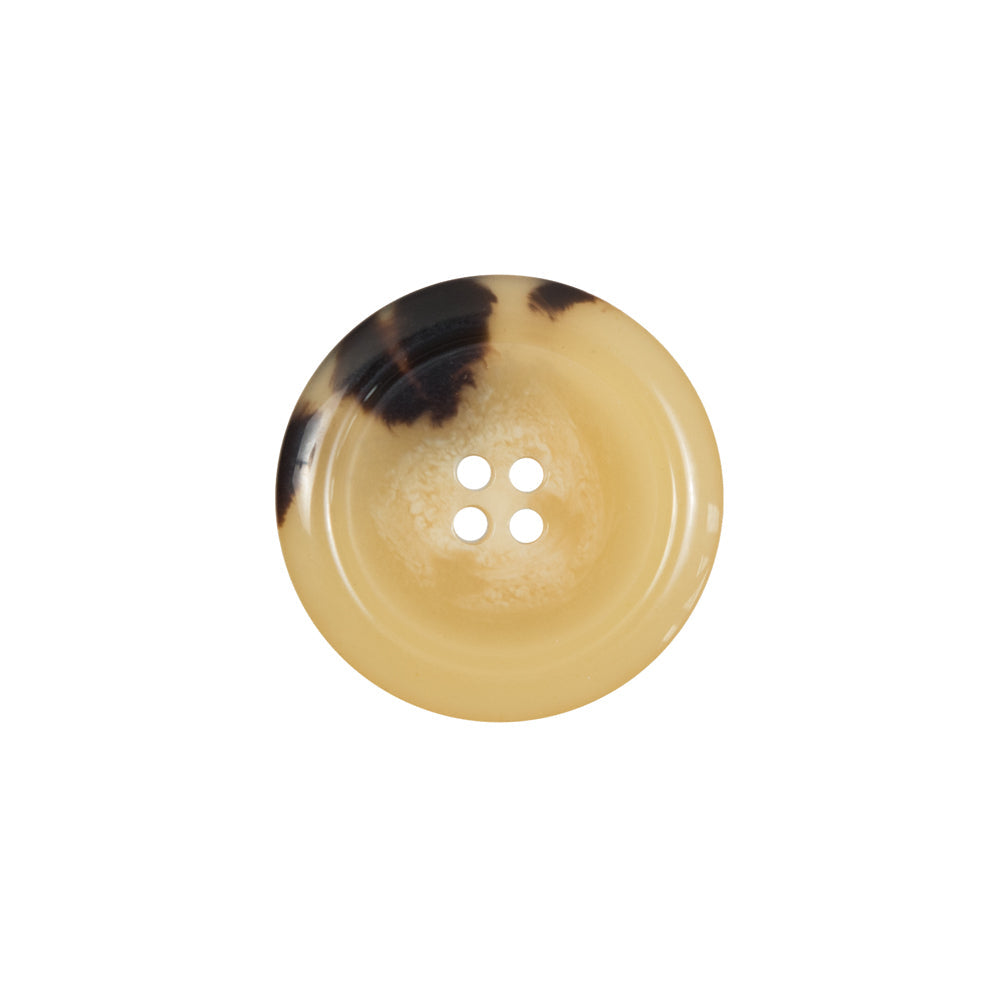Tan/Brown Plastic 4-Hole Button - 30L/19mm