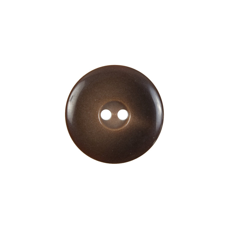 Brown Plastic 2-Hole Button - 28L/18mm