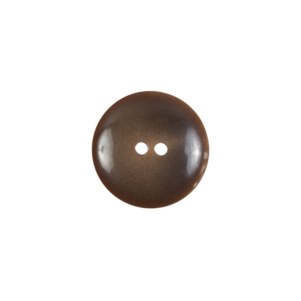 Brown Plastic 2-Hole Button - 24L/15mm