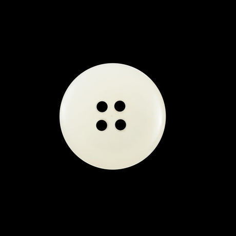 White and Beige Plastic 4-Hole Button - 32L/20mm