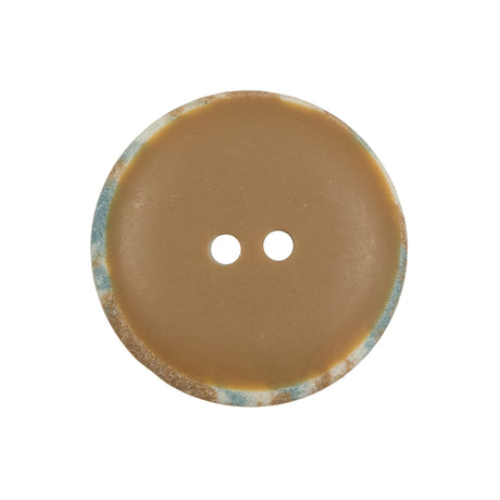 Beige and Blue 2-Hole Button - 40L/25.5mm