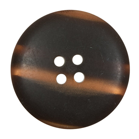 Italian Metallic Bronze Etched 4-Hole Button - 54L/34mm