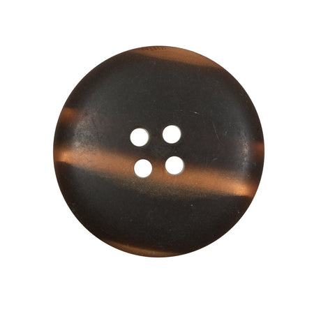 Italian Metallic Bronze Etched 4-Hole Button - 40L/25.5mm