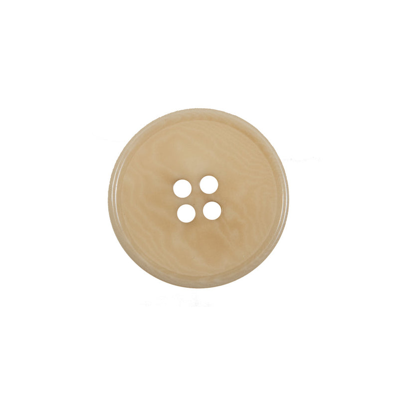Light Tan Horn 4-Hole Button - 28L/18mm