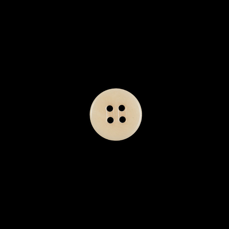 Light Tan Horn 4-Hole Button - 14L/9mm