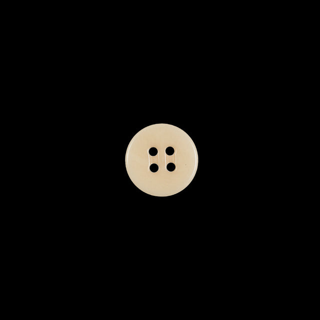 Light Tan Horn 4-Hole Button - 14L/9mm