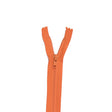 Orange Closed Bottom Plastic Molded Zipper - 6.5"