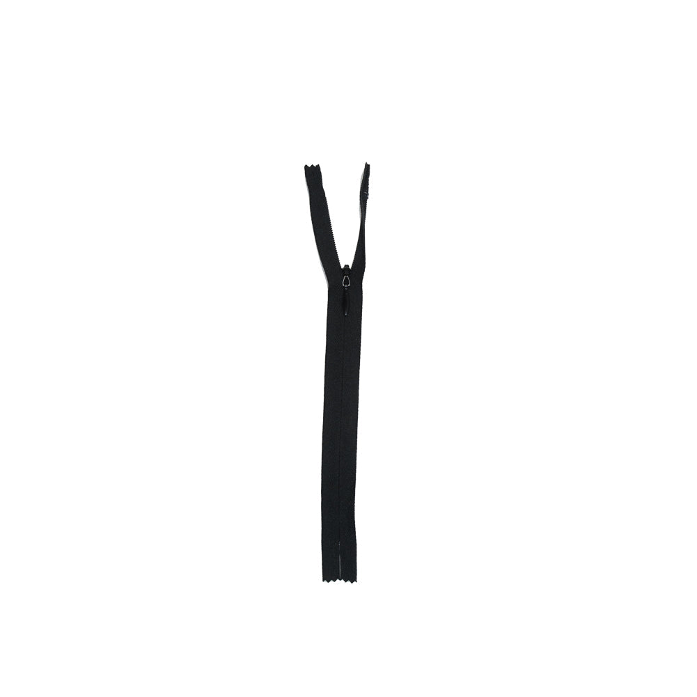 580 Black YKK Invisible Zipper - 8"