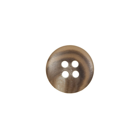 Brown Plastic 4-Hole Button - 22L/14mm