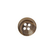 Brown Plastic 4-Hole Button - 22L/14mm
