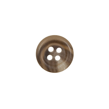 Brown Plastic 4-Hole Button - 22L/14mm
