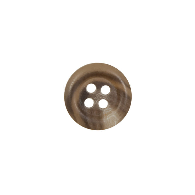 Brown Plastic 4-Hole Button - 22L/14mm