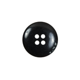 Black Plastic 4-Hole Button - 28L/18mm