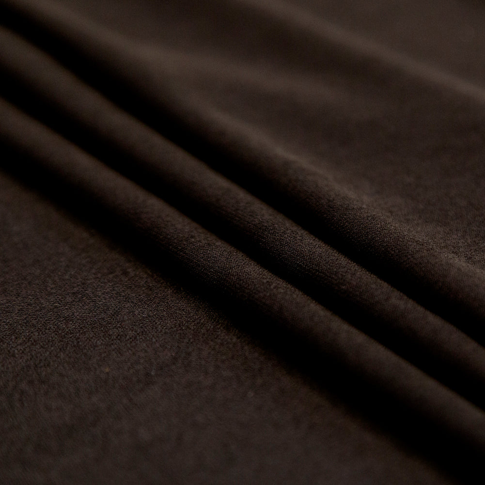 Black Stretch Polyester Crepe