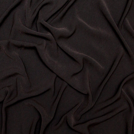 Black Stretch Polyester Crepe
