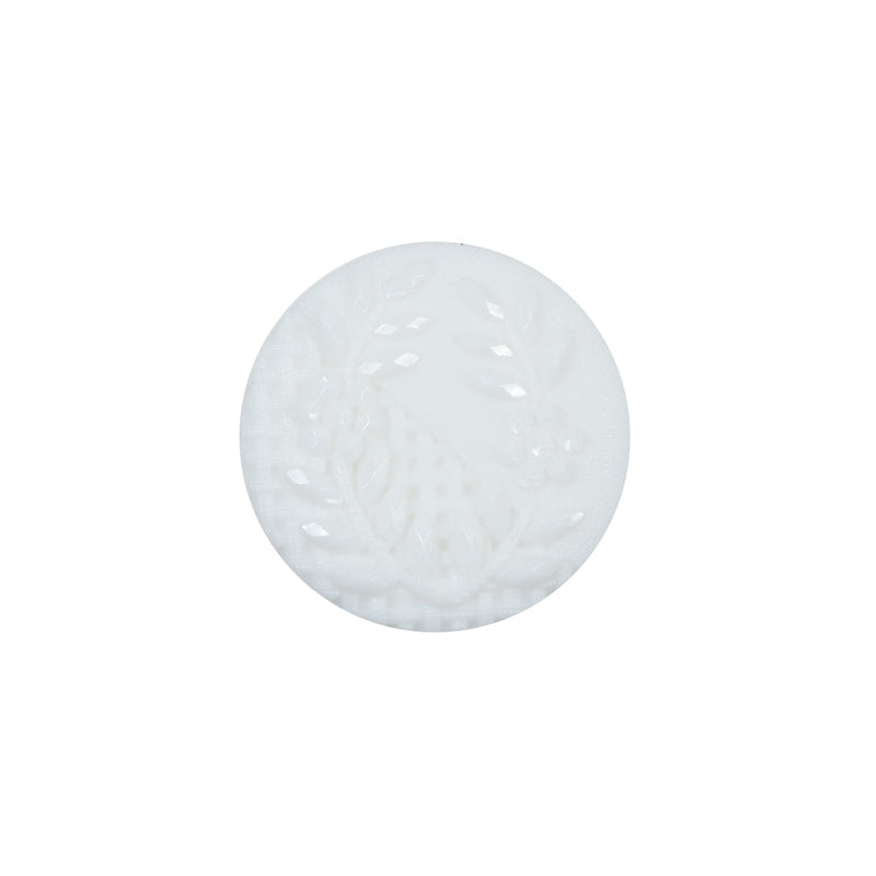 Italian Decorative White Shank Back Button - 30L/19mm