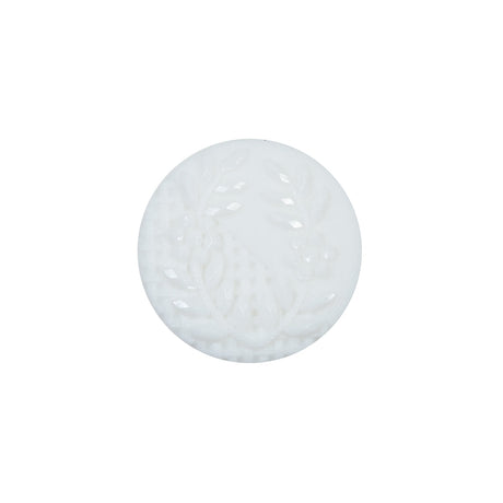 Italian Decorative White Shank Back Button - 30L/19mm