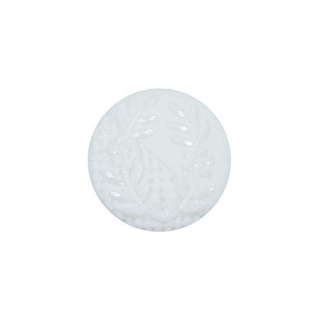 Italian Decorative White Shank Back Button - 30L/19mm