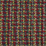 Red, Green and Yellow Woven Wool Tweed