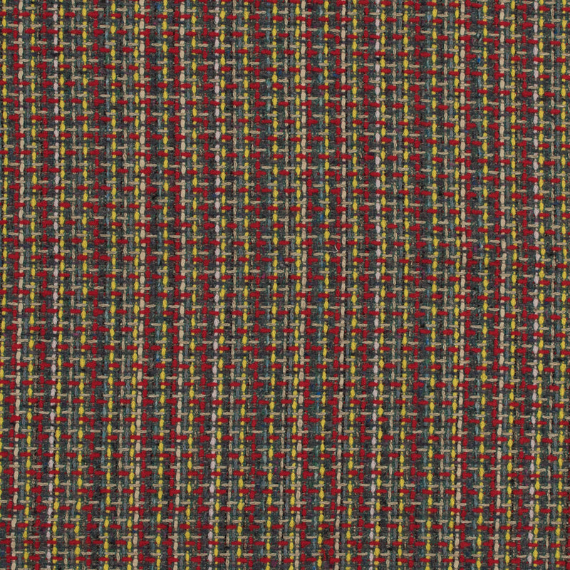 Red, Green and Yellow Woven Wool Tweed