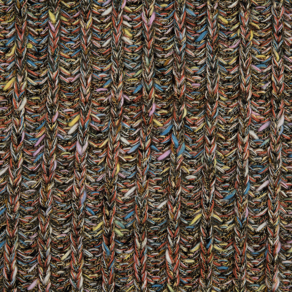 Italian Orange, Yellow and Green Chunky Wool Knit