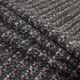 Italian Green, Gray and Oxblood Striped Wool Knit