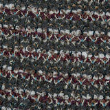 Italian Green, Gray and Oxblood Striped Wool Knit