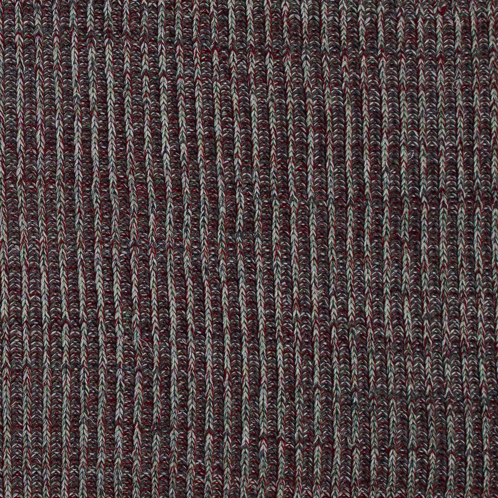 Italian Red, Green and Gray Chunky Wool Knit