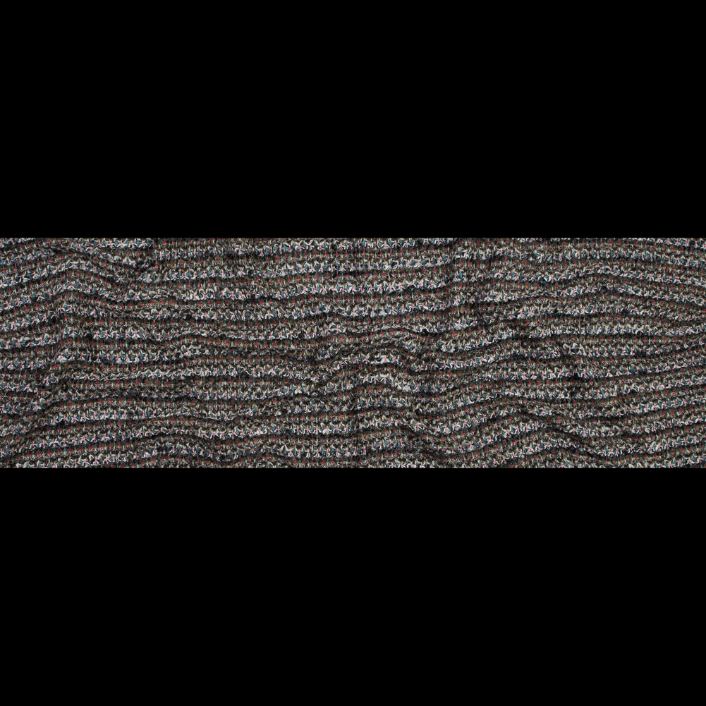 Italian Brown, Yellow and Pink Striped Wool Knit