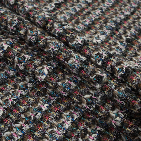Italian Brown, Yellow and Pink Striped Wool Knit