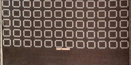 Brown and Ivory Geometric Woven Panel