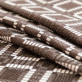 Brown and Ivory Geometric Woven Panel