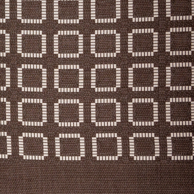 Brown and Ivory Geometric Woven Panel