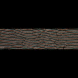 Italian Olive and Orange Striped Wool Knit