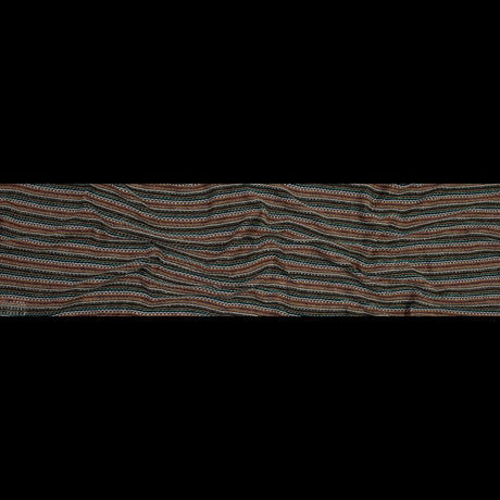 Italian Olive and Orange Striped Wool Knit