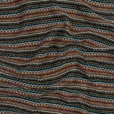 Italian Olive and Orange Striped Wool Knit