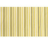Yellow, Navy and White Striped Polyester Twill