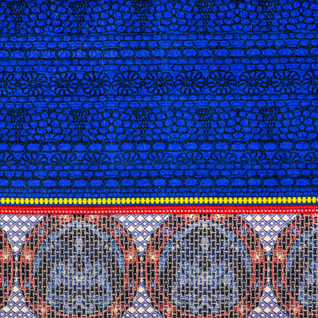 Royal Blue Pattern Play Stretch Corduroy Panel