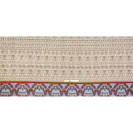 Beige Pattern Play Stretch Corduroy Panel