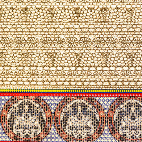 Beige Pattern Play Stretch Corduroy Panel