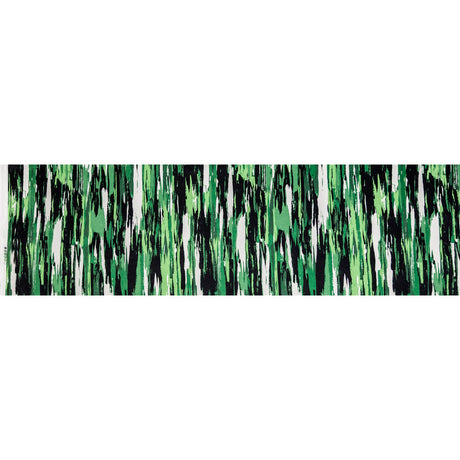 Green Abstract Stripes Stretch Cotton Corduroy