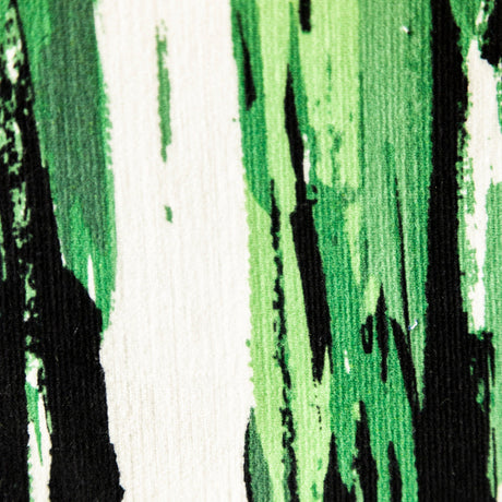 Green Abstract Stripes Stretch Cotton Corduroy