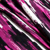 Purple Wine Abstract Stripes Stretch Cotton Corduroy