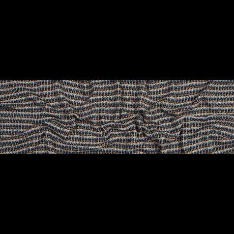 Italian Cobalt and Gamboge Striped Wool Knit