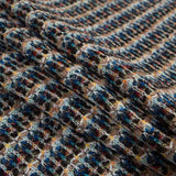 Italian Cobalt and Gamboge Striped Wool Knit